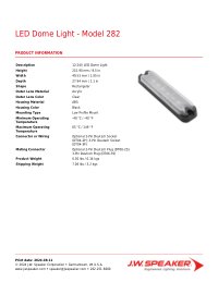 Product Spec Sheet